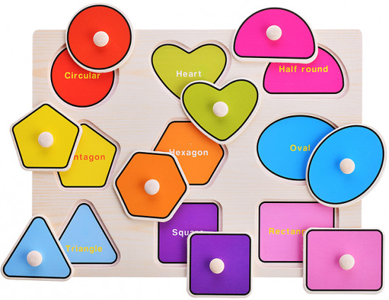 Пазл-вкладыш «Яркие формы»