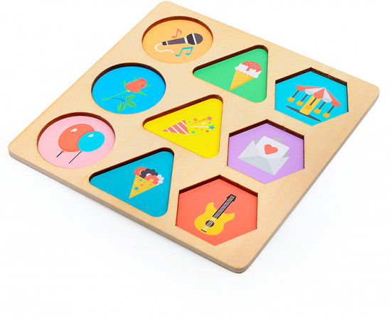 Пазл-вкладыш «Цветные фигуры»