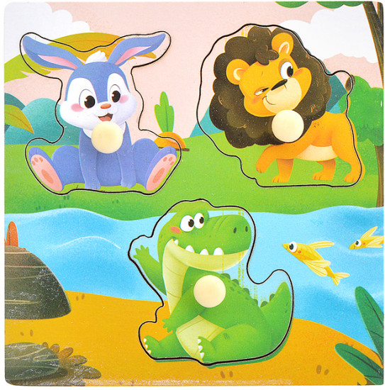 Пазл-вкладыш «Зверята»