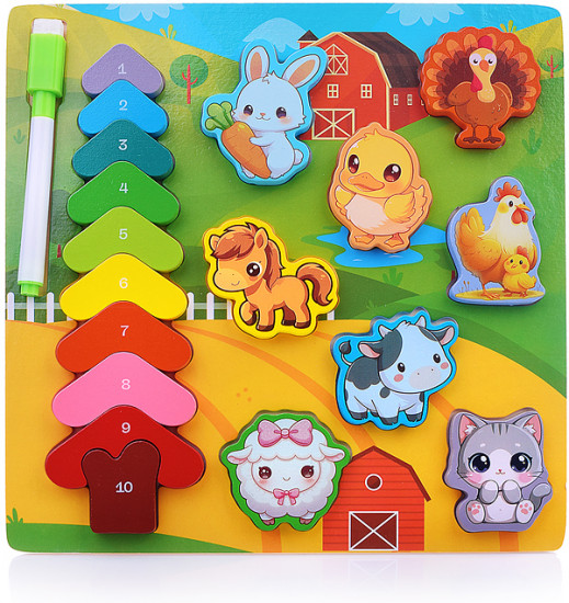 Пазл-вкладыш «Веселые животные»