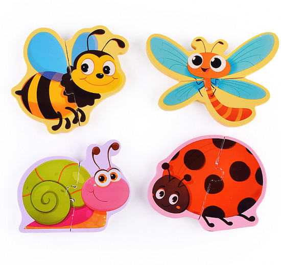 Пазл-вкладыш «Изучаем время. Лесная полянка»