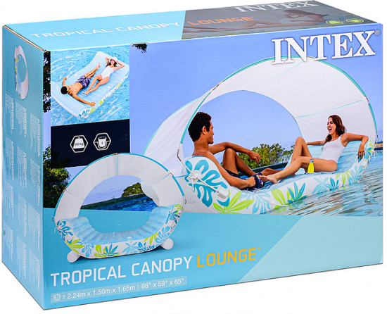 Матрас-плот с навесом «Тропический лаундж»