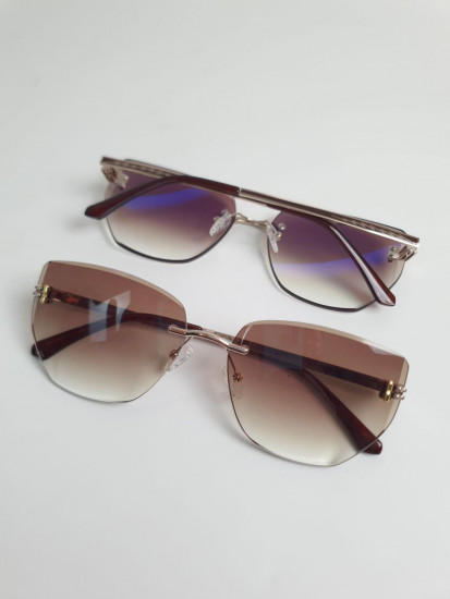 Очки солнцезащитные без оправы