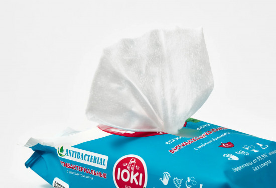 Салфетки влажные антибактериальные с экстрактом мяты «Antibacterial»