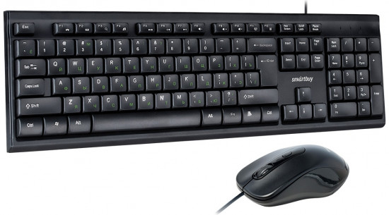 Проводной комплект клавиатура и мышь SBC-114282-K