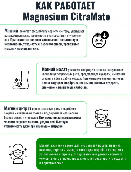 БАД «Магний хелат, цитрат и малат»