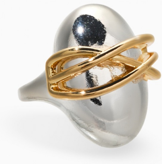 Кольцо «Сетка на овале»