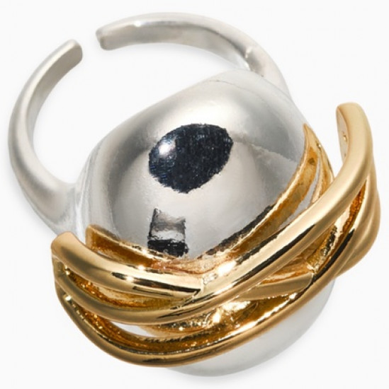 Кольцо «Сетка на овале»