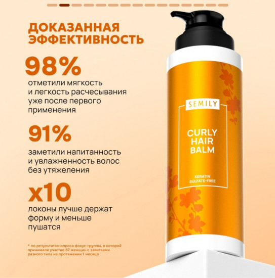 Бальзам для кудрявых волос анти-пушистость