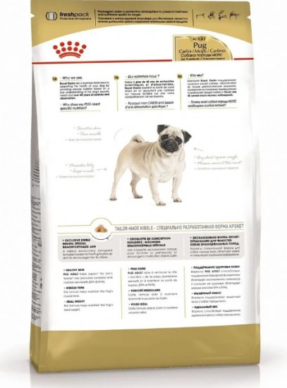Сухой корм для взрослых собак породы мопс «Pug Adult»