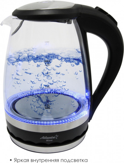 Чайник стеклянный Atlanta ATH-2463