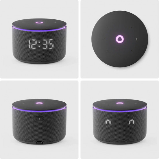 Колонка Станция Мини 3 Про с часами (YNDX-00059BLK)