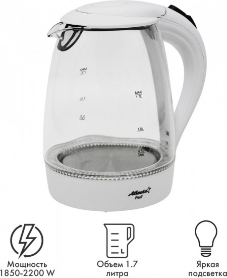 Чайник стеклянный ATH-2461