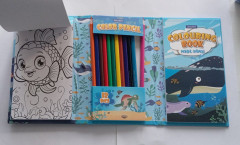 Набор для творчества и раскрашивания Colouring Book Set «Книга-раскраска Подводный мир» - Фото 1