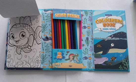 Набор для творчества и раскрашивания Colouring Book Set «Книга-раскраска Подводный мир»