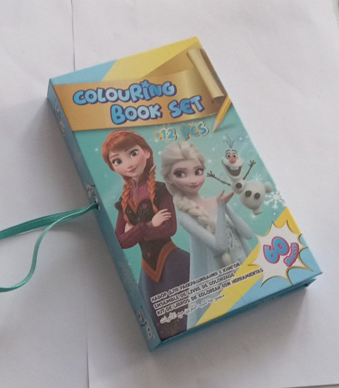 Набор для творчества и раскрашивания Colouring Book Set «Книга-раскраска Холодное сердце»