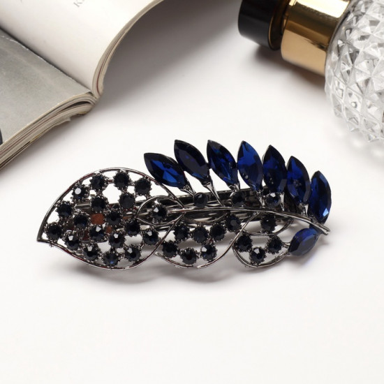 Заколка-автомат для волос «Синий туман»