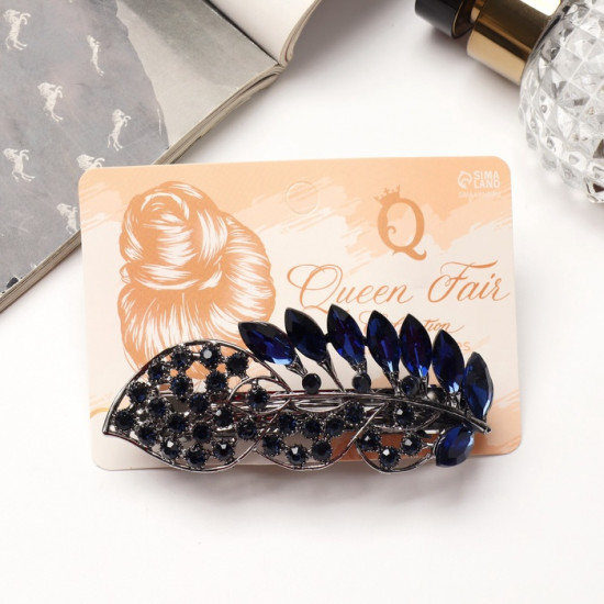 Заколка-автомат для волос «Синий туман»