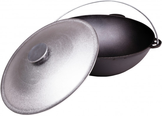 Казан походный чугунный с алюминиевой крышкой «Татарский»