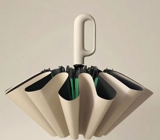 Компактный складной зонт с ручкой-крючком