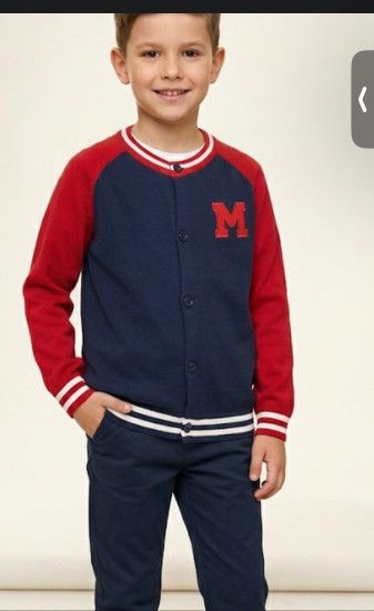 Бомбер трикотажный для мальчиков