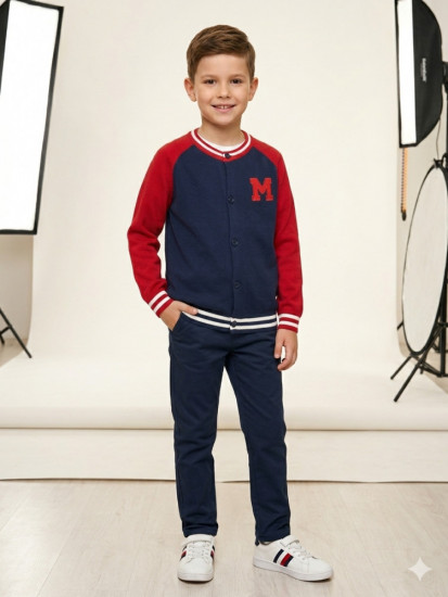 Бомбер трикотажный для мальчиков