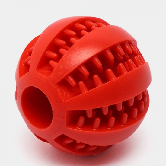 Игрушка-мячик для собак с отверстиями под лакомства