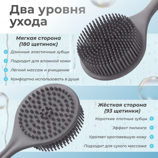 Набор силиконовых щеток-мочалок для душа