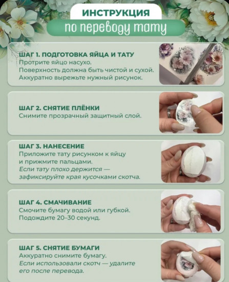 Пасхальные переводные наклейки