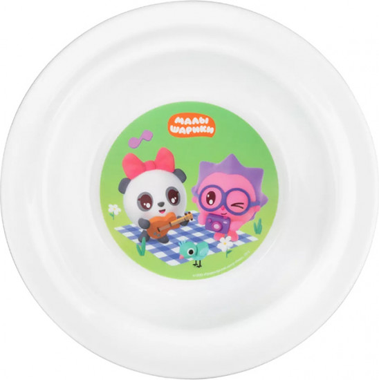 Тарелка детская на присосе с декором «Малышарики»