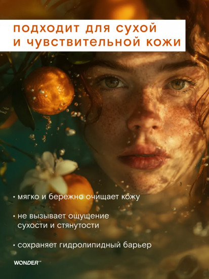 Экомасло для душа для сухой и чувствительной кожи