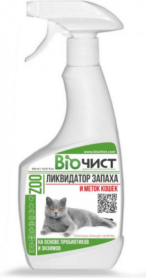 Спрей-ликвидатор меток и запаха кошек