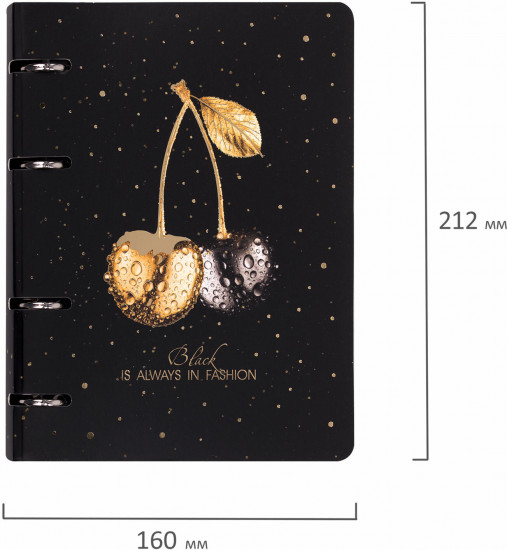 Тетрадь на кольцах «Black&Gold»