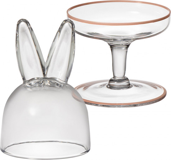 Блюдо на ножке с крышкой «Rabbits family»