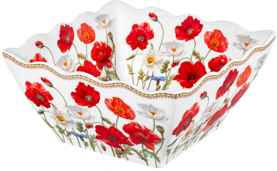 Салатник квадратный «Маки»