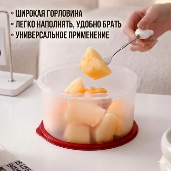 Набор круглых пищевых контейнеров для хранения продуктов