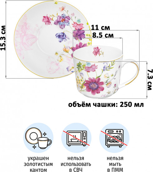 Чайная пара «Juliette Rose»