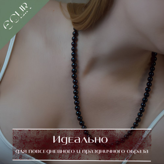 Бусы из натурального граната