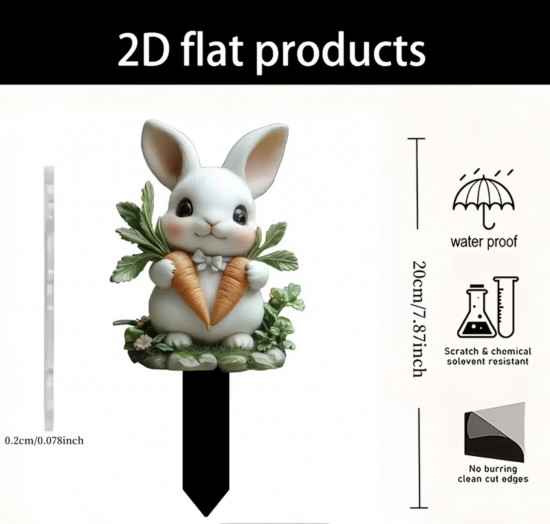 Акриловая фигурка «Зайка с морковкой»