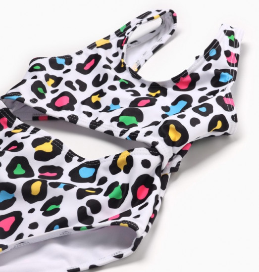 Купальник для девочки слитный «Леопард»