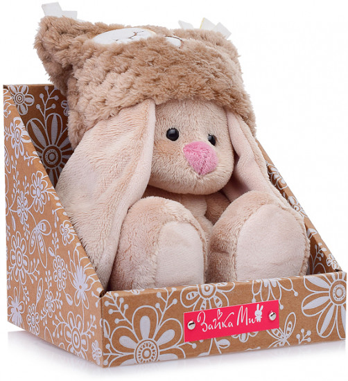 Игрушка мягкая «Зайка Ми в шапке-сова»
