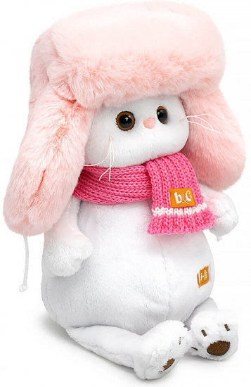 Игрушка мягкая «Кошка Ли-Ли в меховой шапке и шарфе»