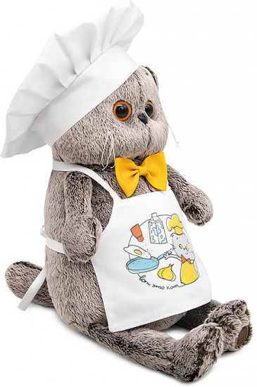 Игрушка мягкая «Кот Басик Шеф-повар в галстуке-бабочке»