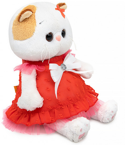 Игрушка мягкая «Кошка Ли-Ли Baby в платье с белым бантом»