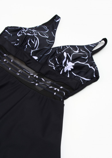 Купальник женский слитный  с юбкой