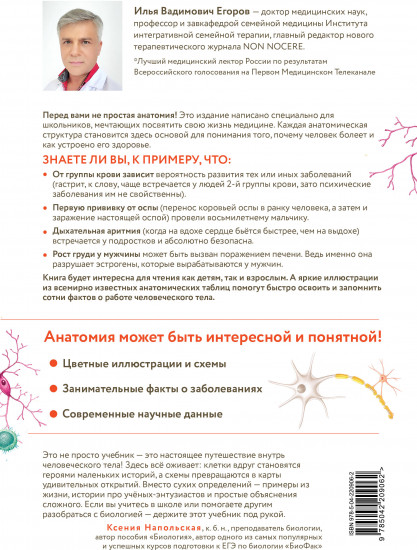 Анатомия для школьников. Пособие для учеников химико-биологических классов и абитуриентов естественно-научных направлений