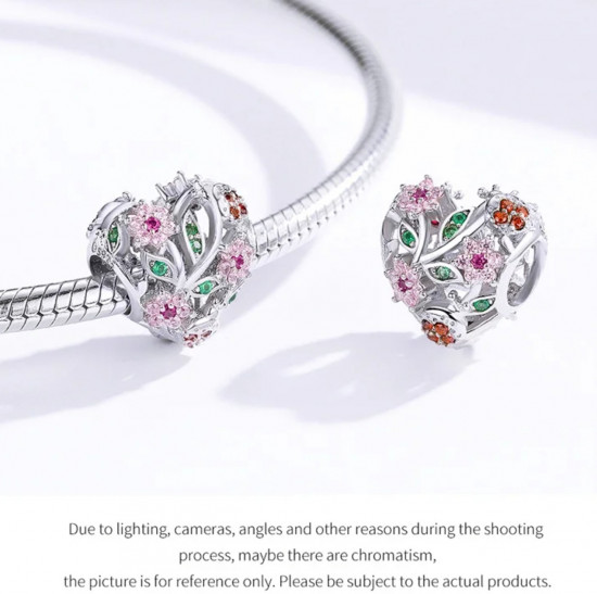 Шарм из серебра «Spring flowers»