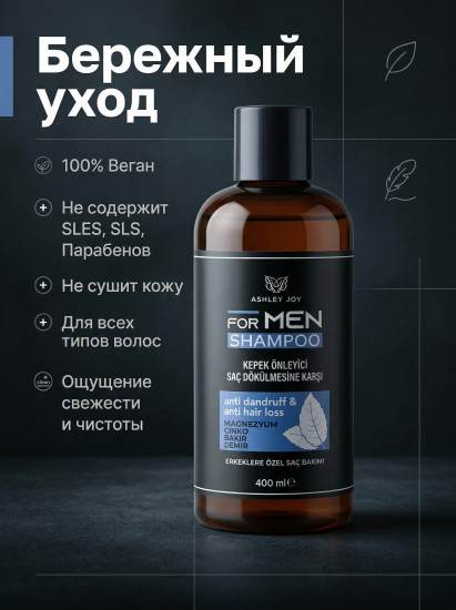 Шампунь для мужчин с ментолом