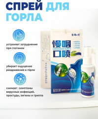 Спрей для горла от ангины и боли с прополисом «Manyankoupen» - Фото 2