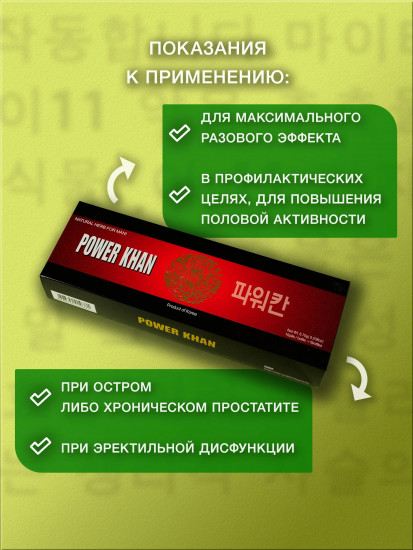 Препарат для потенции и мужского здоровья «Могучий Хан. Power Khan»